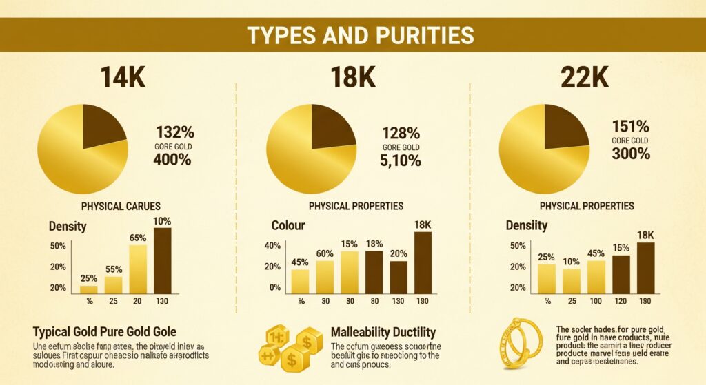 Gold Purity Guide: 14K vs 18K vs 22K & Types of Gold